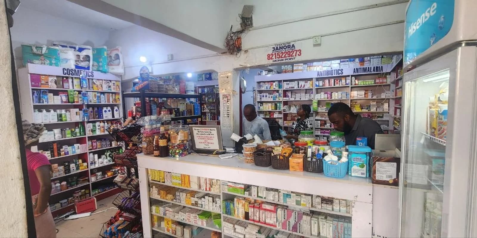 Janora Pharmacy team portrait in Benin City